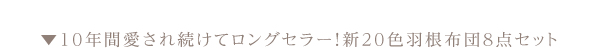 新20色羽根布団8点セット洗い替え用布団カバー3点セット