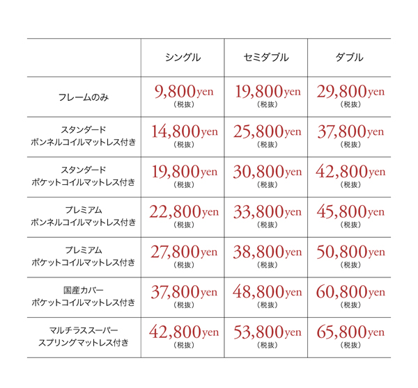 棚・コンセント付きフロアベッド W.coRe ダブルコア